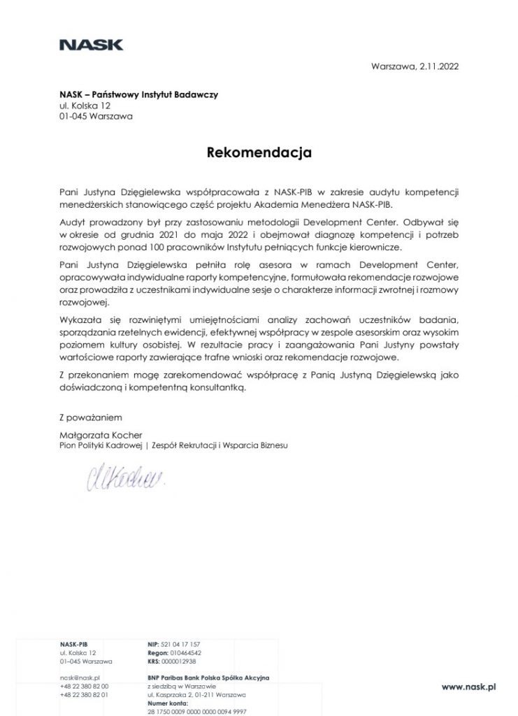 Referencje NASK